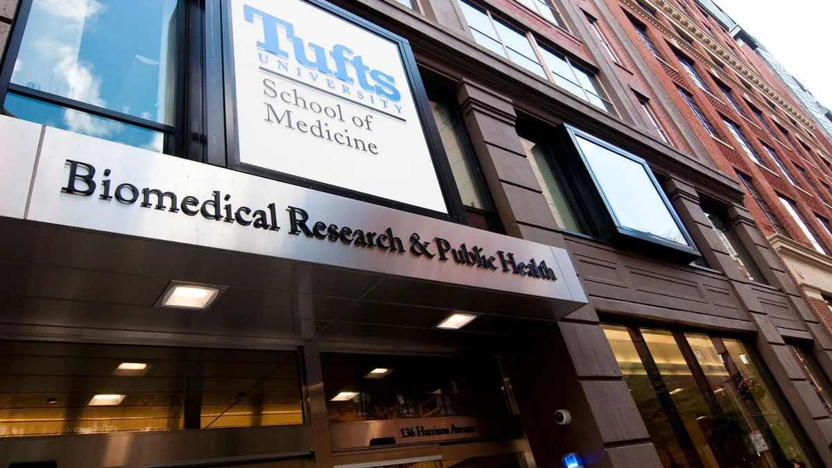 Tufts University School of Medicine PA Program entrance at 136 Harrison Avenue in Boston