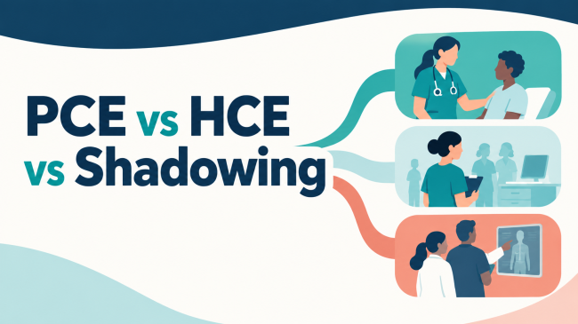 PCE vs HCE vs Shadowing: What Counts for PA School?